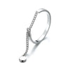 A Girl 1Pcs Chain Tassels Ring Adjustable Simple Korean Women Party Ring Finger Korean Silver Color Jewelry - Image 6