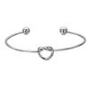 Jewelry Silver Blangles Simple Love Knot Slender Personality Opening Bracelets - Image 5