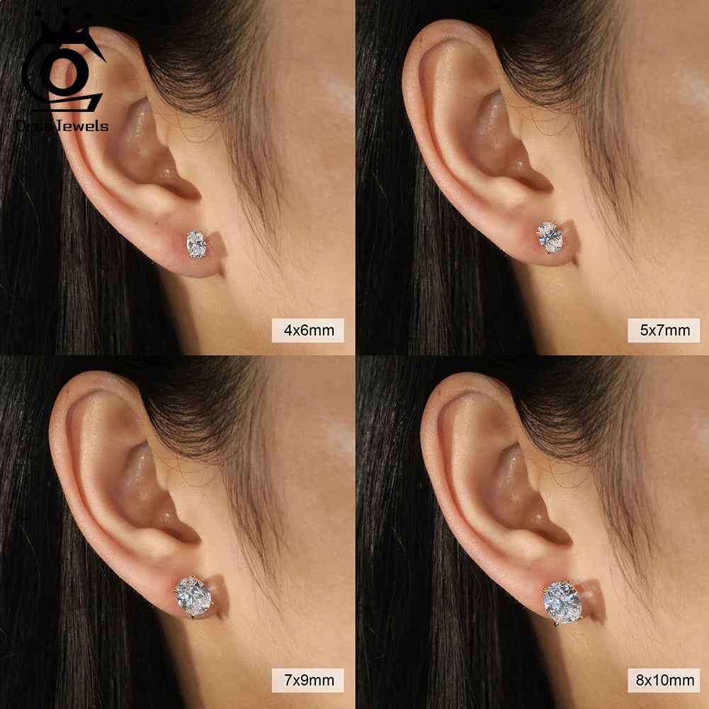 Silver Zircon Earrings for Women Shiny Cubic Zirconia Earrings Party Jewelry - Image 1