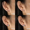 Silver Zircon Earrings for Women Shiny Cubic Zirconia Earrings Party Jewelry - Image 1