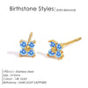 Dainty Flower Stainless Steel Butterfly Stud Earrings for Women Cartilage Ear Ring Cute Zircon Gold Color Clover Jewelry - Image 12