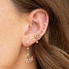 Hollow Moon Earring For Women Cute Gold-plated Pink Water Drop Zircon Heart Stud Earrings Aesthetic Jewelry Gift - Image 6