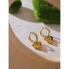 316L Stainless Steel Heart Love Drop Hoop Earrings Sleek Stain Less Metal Jewelry Valentines Gift - Image 3