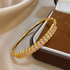 Multilayer Micro Inlaid Zircon Cuff Bracelet for Women Elegant Gold Plated Copper Stacked Bracelets Jewelry - Image 5