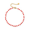 1 Piece Stylish Gold Plated 304 Stainless Steel Glass Beaded Chain Anklet For Women Summer Beach Gift 22cm(8.7") long - Image 10