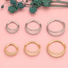 Double-Line Cartilage Clicker Hoop with Clear Cubic Zirconia - Image 14