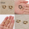 Gold-Color Plated Titanium Hoop Earrings 10mm/15mm 316L Stainless Steel No-Fade Allergy-Free Jewelry - Image 1