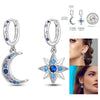 Silver Hoop Earrings For Woman Zircon Heart Shape Star Eardrop Earring Jewelry - Image 35