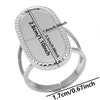 1/2pcs Mix Silver/Gold Color Oval Flower Sun Ring Stainless Steel Rings For Women Men Accessories Round Blank Cobochons Settings - Image 44
