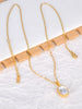 Sparkling Stainless Steel Geometric Square Cubic Zirconia Crystal Pendant Necklace Jewelry For Women - Image 4