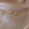 Drop Ear Line Long Hanging Earrings for Women Rose Gold Color Zircon Crystal Piercing Threader Earing Ear Accessories Jewelry - Image 24