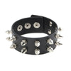 Punk Bracelet for Men Women Goth Black Leather Wristband with Metal Spike Studded Spike Rivets Cuff Bangle Adjustable - Image 8