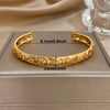 Vintage Sun Star Moon Smooth Cuff Bracelet for Women Chic Gold Plated Stainless Steel Wrist Bangle Bracelets Ethnic Jewelry - Image 6