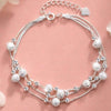 Silver Star Beaded Bracelets For Women Double Layered Adjustable Bracelet Party Jewelry - Image 9