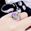 Vintage Snake-Shaped Haute Couture Jewelry Set Purple Crystal a Beautiful Gift for You Or Someone Special - Image 6