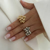Simple Ccb Small Ball Ring for Women Men Punk Hip Hop Metal Open Finger Ring Female Jewelry Gift - Image 1