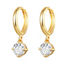 Crmya Cute Cubic Zirconia CZ Gold Silver Plated Hoop Drop Earrings For Women Dangle Earring Jewelry - Image 17
