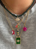 5pcs Bohemian Stacked Necklace Devil's Eye Ink Green Beads Tassel Flower Multi Charm Design Women's Daily Jewelry Gift - Image 1