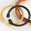 Simple Twisted Cuff Bracelets For Women Men 316L Stainless Steel Round Wristband Bangle Unisex Jewelry - Image 5