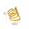 Stainless Steel Irregular Wave Rings For Women Creative Gold Color Adjustable Open Ring Female Jewelry Punk Rapper Gifts - Image 11