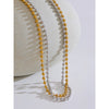 Stainless Steel Beads Chain Adjustable Necklace Bracelet Bangle Gold Silver Color Zirconia Jewellery - Image 6
