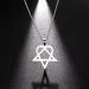 Him Heartagram Star Pendant Necklace Stainless Steel Heart Pentagonal Chain Necklace Women Couple Jewelry Wedding Gift - Image 20