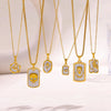 Elegant Charm Drip Oil Rose Flower Pendant Necklace Women Gold Color Stainless Steel Clavicle Fish Tail Necklaces Party Jewelry - Image 2