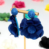 Summer Colorful Lafite Chiffon Flower Earrings for Women Boho Handwoven 3D Flower Fabric Drop Earring Beach Party Jewelry Gifts - Image 5