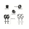 2pcs Punk Mens Strong Magnet Magnetic Ear Stud Set,Non Piercing Cross Clip-on Earrings Suitable Gifting Boyfriend Lover Jewelry - Image 6