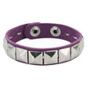 One Row Punk Rock Studded Bracelet Square Spiked Leather Cuff Bracelet for Men Women \Wristband Bracelet - Image 6
