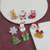 9Pcs/Set Merry Christmas Brooches Santa Claus Sleigh Reindeer Tree Hard Enamel Pins Snowman Snowflake Jingle Bells Badge Xmas - Image 3