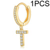 A-Z Letters Initial Pendant Earrings Hoop Earrings Men Golden Color Jewelry Earring Alphabet Name Earrings Women 1pcs - Image 7