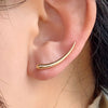 Long Dipper Ear Hook Clip on Earrings for Women Moon Curved Metal Ear Climbing Ear Cuff Piercing Earrings Jewelry Gifts - Image 2