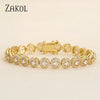 European And American Round Zircon Bracelet Bangles Unisex Punk Style Hip-hop Jewelry - Image 1