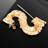 1 Piece Rhinestone Alphabet Women's Ladies Brooch, Novelty Elegant Beautiful Versatile Charming - Image 3