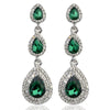 Champagne Crystal Earrings Gold Color Jewelry Female Bricons Wedding Long Big Drop Earrings For Women - Image 22