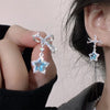 Korean Cute Cloud Hanging Earrings Blue Crystal Rain Cloud Drop Earring Aesthetic Kawaii Zircon Hoop Dangle Earrings Jewelry - Image 5