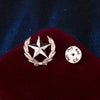 Five-pointed Star Brooches Badge Metal Wheat Lapel Pin Men's Suit Shirt Collar Clothing Accessories - Image 3