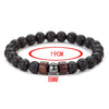8mm Volcanic Stone Bracelet for Men Lava Wooden Beads Bracelet Tibetan Buddha Male Wrist Chain Jewelry Handmade Elastic Bracelet - Image 2