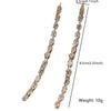 Fyuan Simple Geometric Zircon Crystal Earrings for Women Gold Silver Color Long Tassel Dangle Earrings Party Weddings Jewelry - Image 6