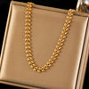 316L Stainless Steel Metal Gold Color Wheat Chain Necklace Bracelets Set For Women Jewelry Lady Gift - Image 11