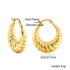 Punk Golden Plated Stainless Steel Reticulate Rhombus Hoops Earrings For Women Anti-Allergic Temperament Jewelry - Image 39