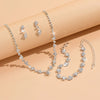 4-Piece Women's Flower Necklace with Earrings and Bracelet Set, Wedding Party Accessories - Image 4