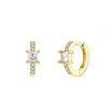 Crmya Gold Plated Drop Hoop Earrings For Women Piercing Purple CZ Zircon Women's Dangle Earrings Jewelry - Image 24