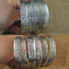 Retro Cuff Bracelets Tibetan Silver Metal Carving Fish Elephant Flower Bangles Vintage Gypsy Jewelry Female Gifts - Image 2