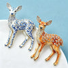 Cute Sika Deer Brooches For Women Unisex 2-color Rhinestone Animal Christmas Party Causal Brooch Pins Year Gifts - Image 3