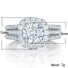 Silver Color Engagement Wedding Rings for Women Elegant Cushion Shaped Design Female Ring Jewelry - Image 5