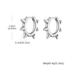 Creative Gothic Punk Rivet Heart Hoop Earrings, Stainless Steel Geometric Piercing Earrings, Unique Cool Jewelry for Party - Image 10