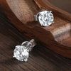 Earring D Gra Lab Diamond 4 Claw Silver Stud Earrings for Women Man - Image 3