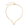 Ingemark Vintage Simple Flat Snake Chain Choker Necklace for Men Creative V Shape Pendant Clavicle Chain Male Punk Jewelry - Image 5